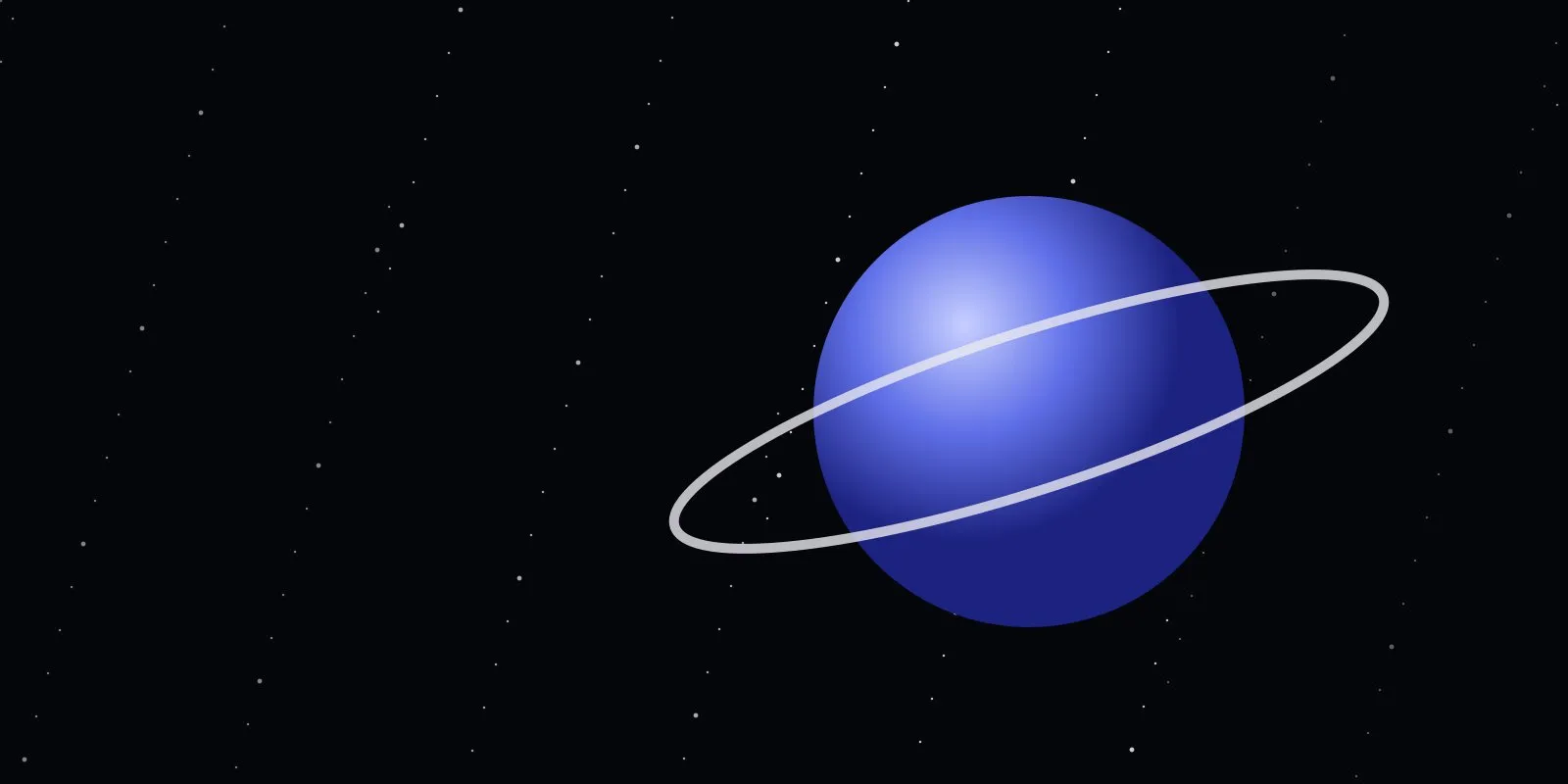 A ringed planet against a starfield